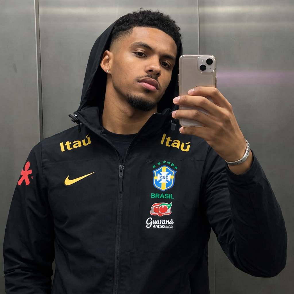 Brazil Windbreaker Jacket Black