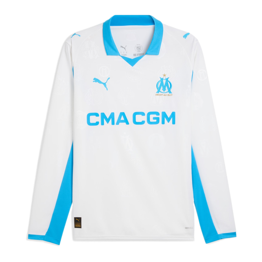 2025-26 Olympique de Marseille Home Long Sleeve Kit