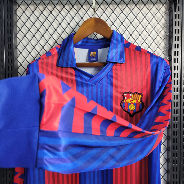 1991-92 FC Barcelona Long Sleeve Home Shirt